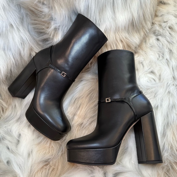 Gucci Women’s Tiarah Elegant Black Platform Boots - Picture 1 of 11